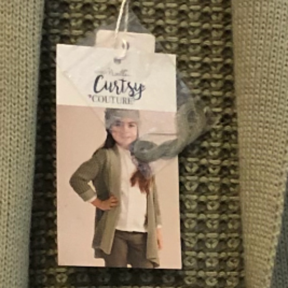 NWT 2t CUTE! Simply Noelle Cutesy Couture shawl sweater green girls